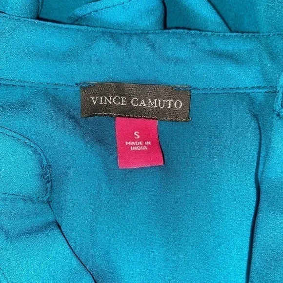 Vince Camuto Women’s Stunning Blue size Small Ruffle Bell Sleeve GUC Blouse Top - Picture 13 of 14